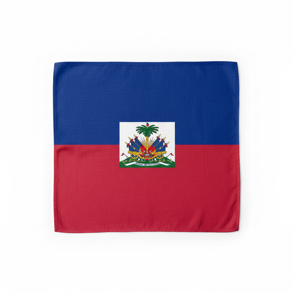 Haiti Flag Bandana - 20x20 inches